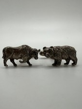 Gemelli Vintage Tiffany & Co 925 Orso Toro Wall Street Stock Market