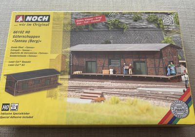 Noch 66102 Güterschuppen ''Tannau'' Spur H0 in OVP - NEU Laser Cut