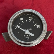 Vintage Original 1960s Stewart Warner Sw 2- 30 Inch Vacuum Gauge 355rm Hod Rod Vintage Original 1960s Stewart Warner Sw 2- 30 Inch Vacuum Gauge 355rm Hod Rod
