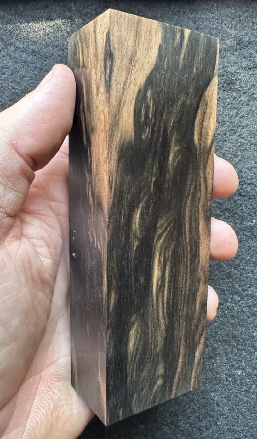 Figured Mun Ebony great color! Knife Handle Block, Pen Blanks, USA
