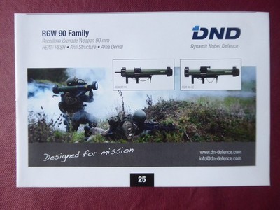 7/2012 PUB DYNAMIT NOBEL DEFENCE RGW 90 HH AS ANTI ARMOUR ORIGINAL ANZEIGE