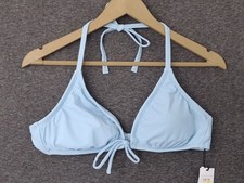 Shade  Shore Women's Bikini Top Swimwear Removable Pads Blue L 12-14