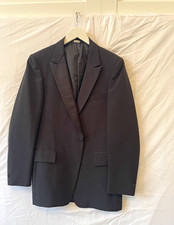 After Six Men's Black Tuxedo Jacket Formal Blazer Satin Lapels Regular Fit- 42R