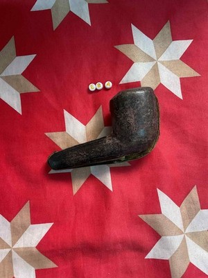 Ausgefallenes seltenes antikes Meerschaumpfeifenetui aus Leder mit weichem Leder innen