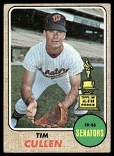 Tim Cullen 1968 Topps #209 Washington Senators Vintage Baseball Card