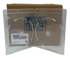 USDISC Blu-ray Cases Standard 11mm, Double 2 Disc (Clear) Lot