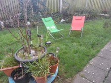 2 X B&Q Fold Away Garden Chairs