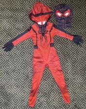 SpiderMan - Miles Morales Jumpsuit Kids Costume - Youth M 5t/6t - 120cm - New 
