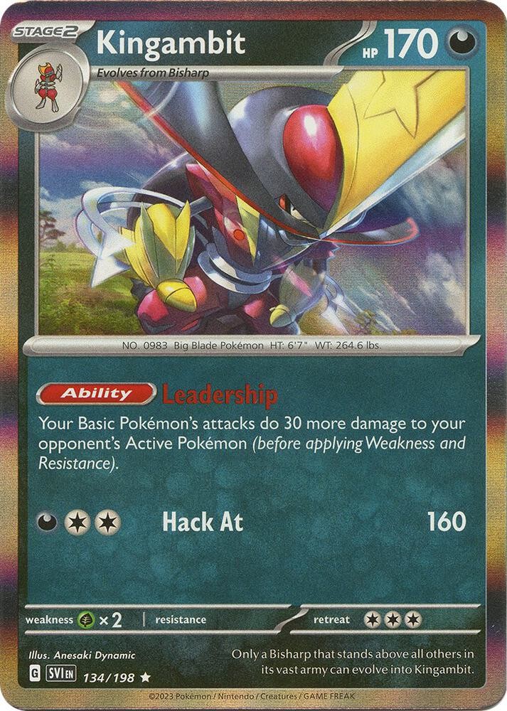 Kingambit - 134/198 Holo Rare SV01: Scarlet & Violet Base Set 134/198 NM