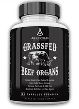 Ancestral Supplements GrassFed Beef Organ Supplement - Non-GMO, 180 Capsules US