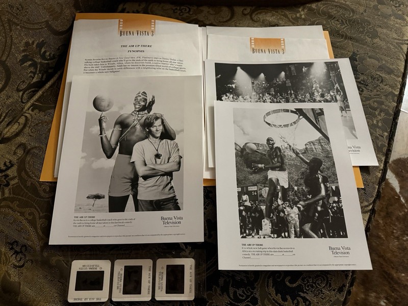 The Air Up There 1994 Press Kit Kevin Bacon Film Slides Photo Stills Promotional