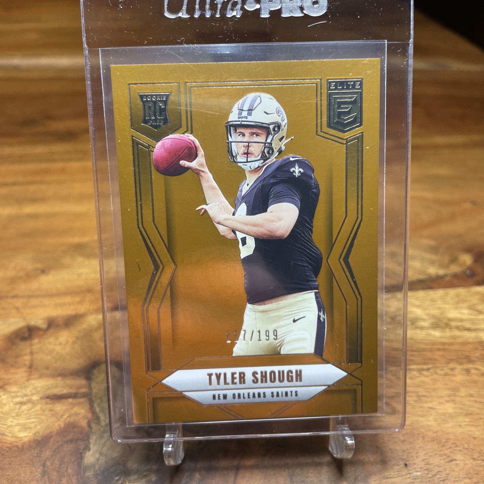 2025 Panini Donruss Elite Tyler Shough Rookie Card #178 ORANGE /199 Saints (RC)