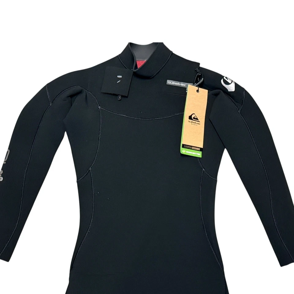 Roupa de mergulho Quiksilver $239 meninos preto sessões diárias B 4/3 CZ tamanho 12  - Imagem 3 de 4