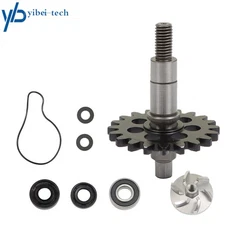 Water Pump Impeller Shaft Gear Kit Fit For Yamaha YZ250F 2001 2002 2003 - 2013