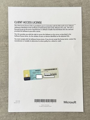 MS Windows 2019 Terminal Server 10er OEM User Cals (RDS)
