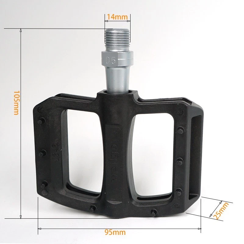 Pedal Wellgo J345B Cuerpo de Carbono Ti Husillo Bicicleta de Carretera Bicicleta de Ciudad MTB Pedales Planos Foto 2 de 4