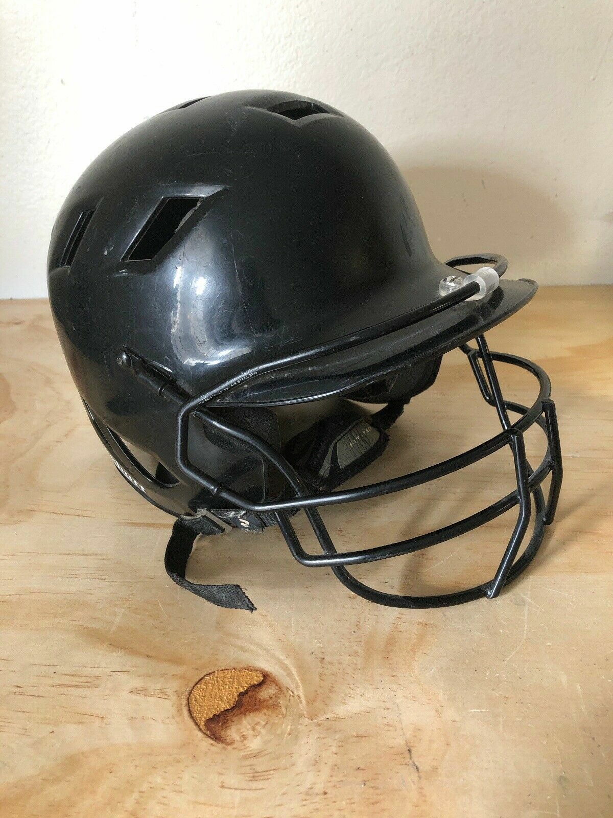 Schutt Air Steel Softball Batters Batting Face Guard Helmet Silver