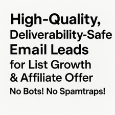89K High-Quality, Deliverability-Safe Email Leads for Growth & Affilliate Offers