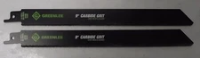 Greenlee 353-900RG Specialty Recip Blades 9 X .75 X .039 Carbide Grit 2pcs Swiss
