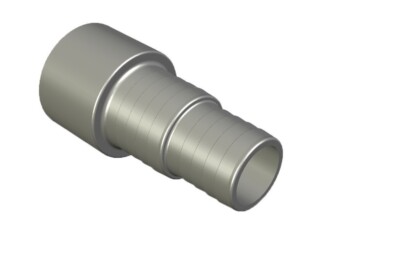 Aquaforte Schlauchtülle  Ø 50 - 38/32 mm grau für Poolschlauch