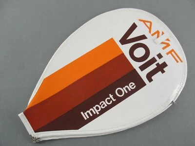 AMF VOIT VINYL RACQUETBALL RACQUET HEAD COVER IMPACT ONE WHITE ORANGE BROWN NEW