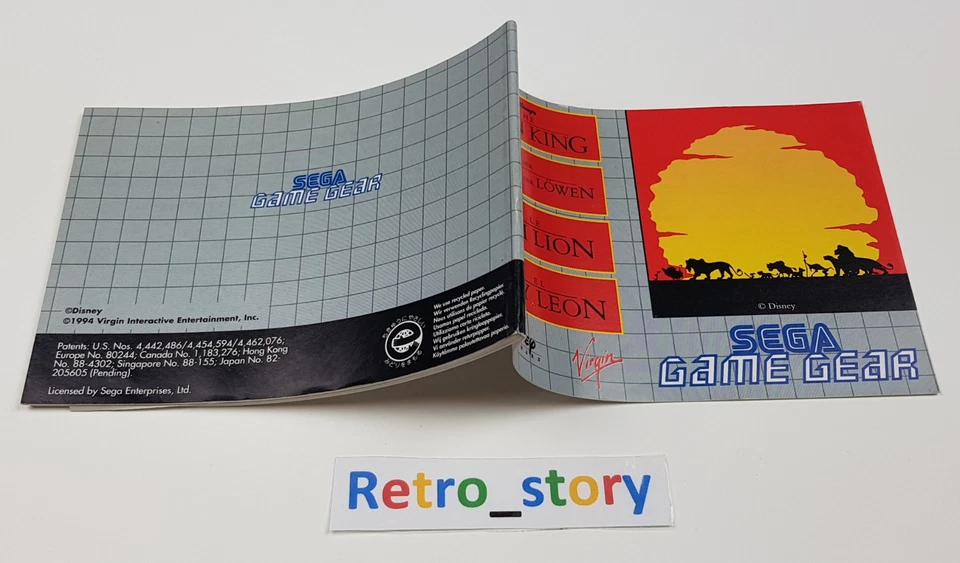 SEGA Game Gear - Le Roi Lion - Notice / Instruction Manual - Photo 1/1
