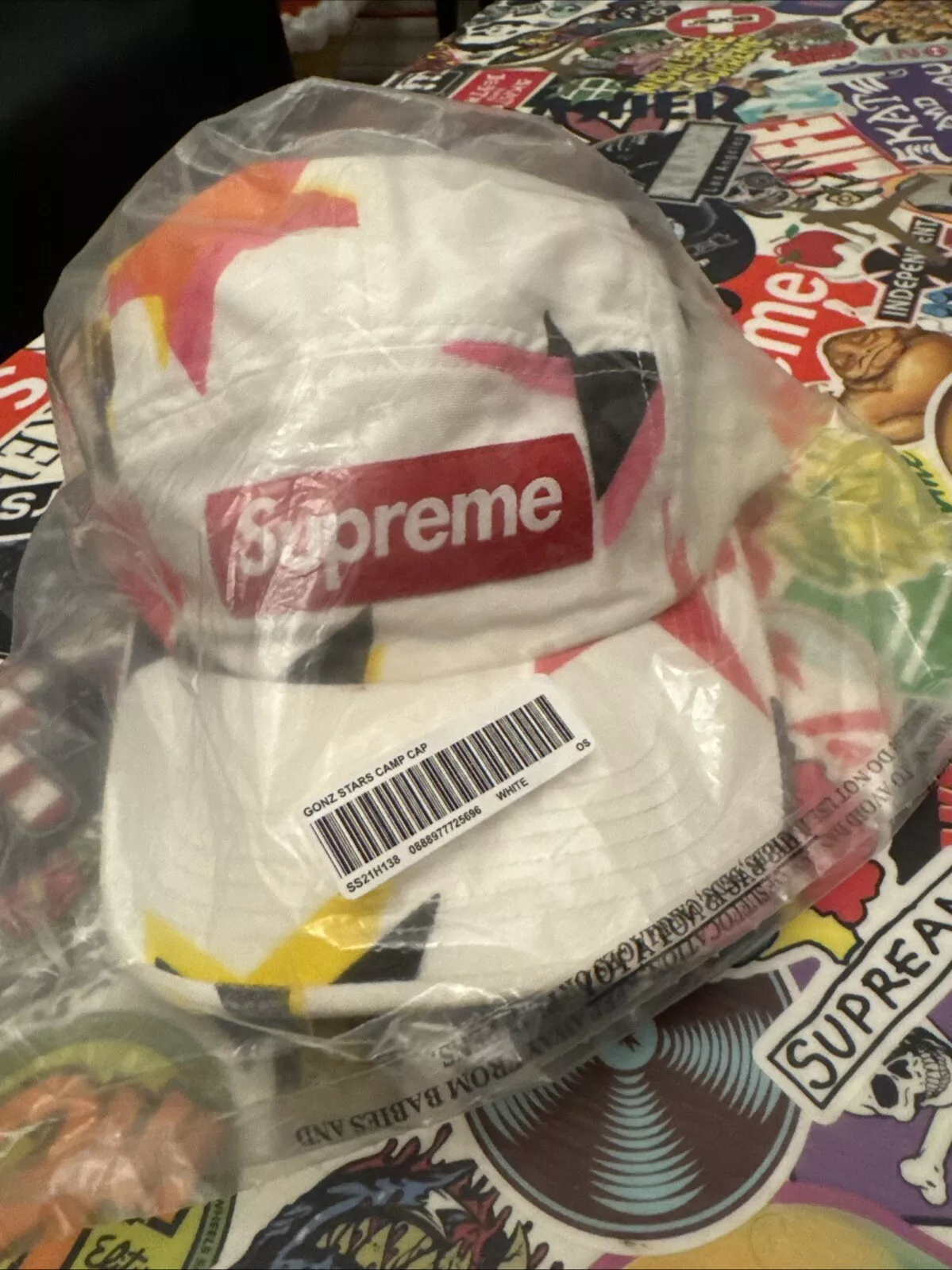 Casquette de camp Supreme Gonz Stars SS21 NEUVE CHAPEAU RARE
