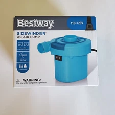 Bestway Sidewinder AC Air Pump/3 Valve Adaptors New