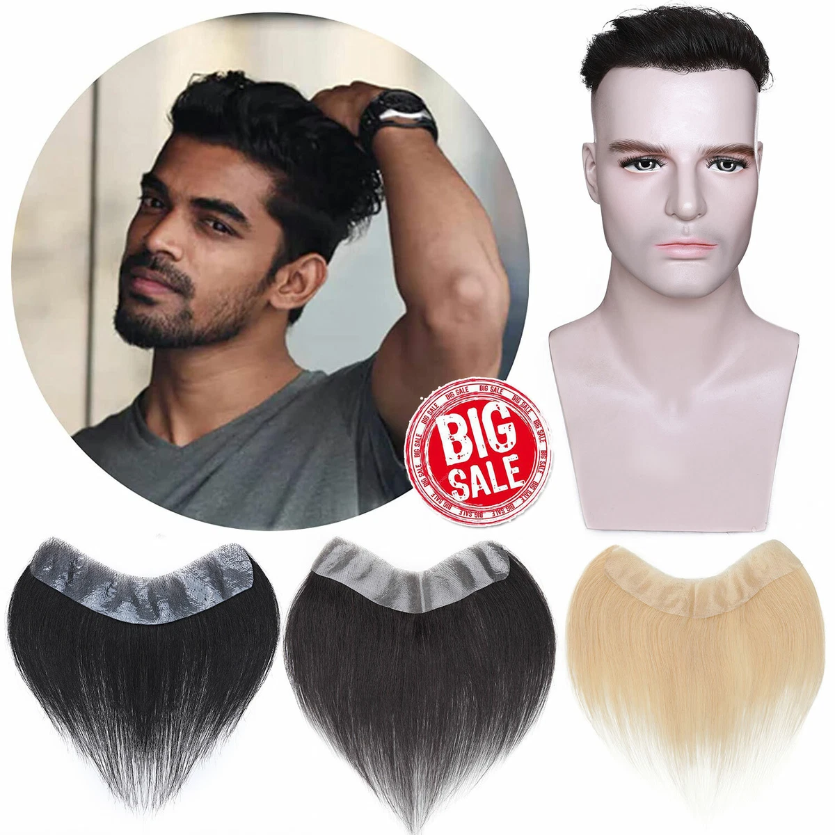 Toupee for men cheap indian remy human hair