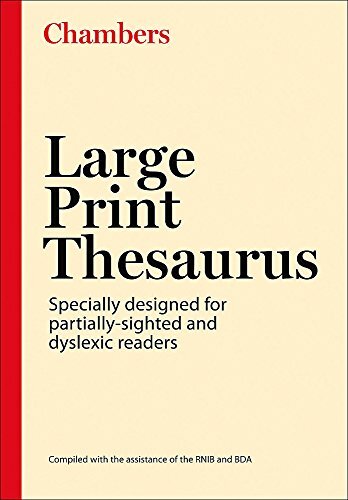 Chambers Large Print Thesaurus By Chambers (Ed.)