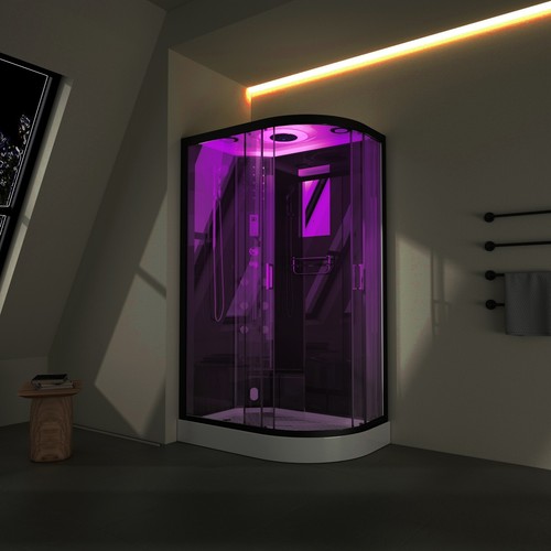 Steam Shower Cabin 1200x800mm Modern Spa Room Cubicle Enclosure Bathroom Pod L/R - Picture 8 of 24