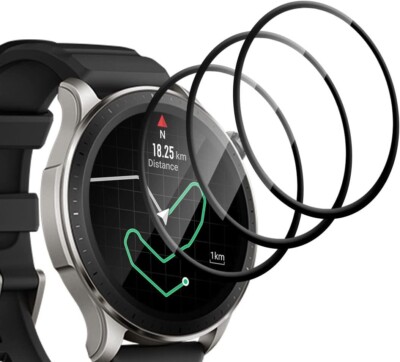 3X 3D Schutzglas Glasfolie für Amazfit GTR 4 Hartglas Display Full Screen