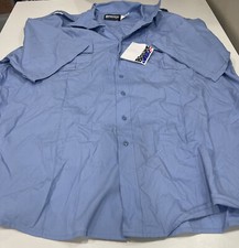 Blauer- Mens Sky Blue Short Sleeve Work Shirt- Size 4X