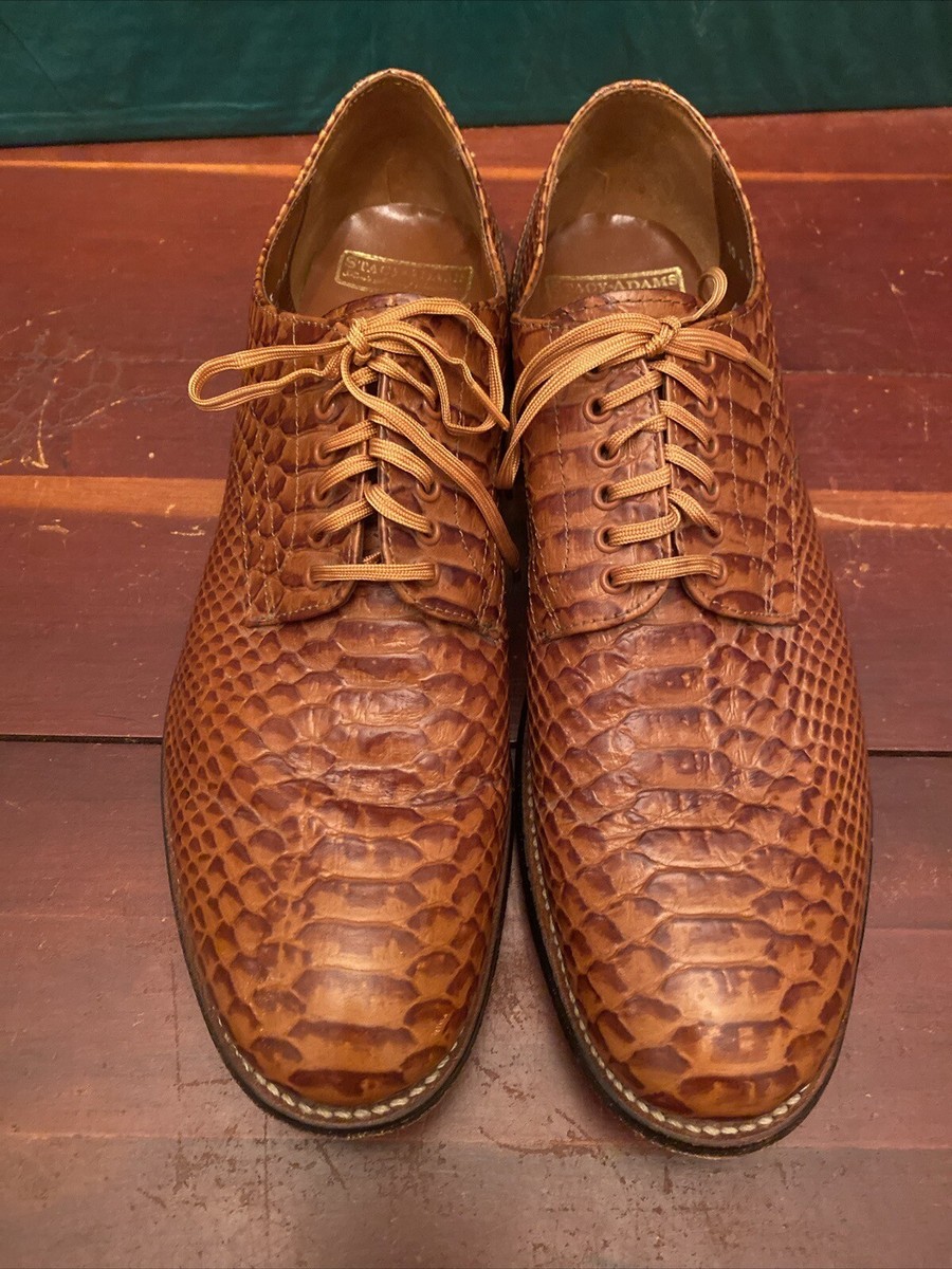 Stacy Adams Chestnut Brown Snake Print Madison Leather  display picture 1