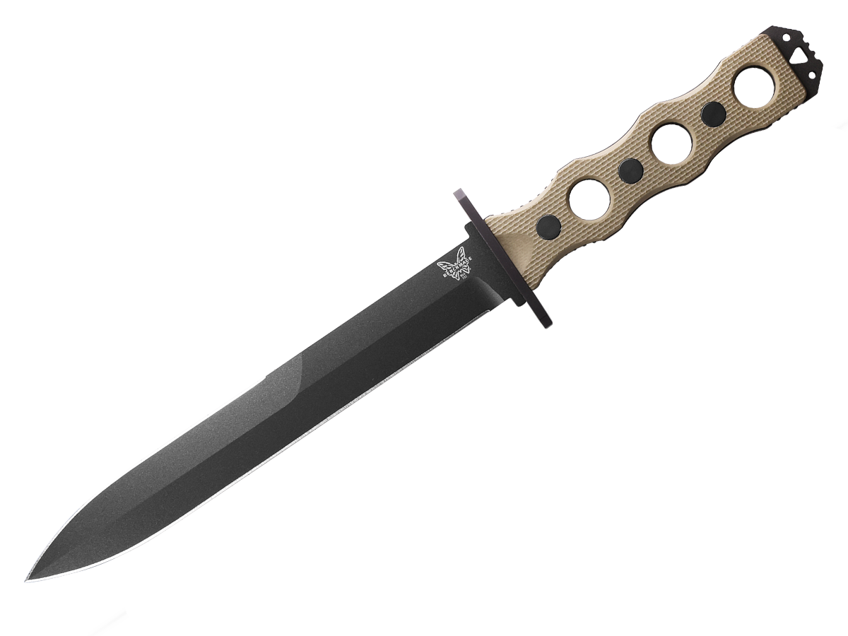 Benchmade Knives SOCP Fixed Blade Knife Dagger 185BK1 Black CPM3V Tan