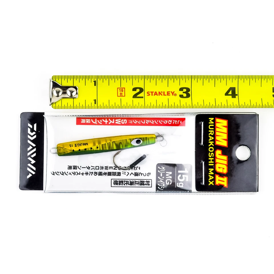 DAIWA MM Jig II Murakoshi Max Metal Agua Salada Fundición 2" 15g SARDINA VERDE Foto 3 de 4