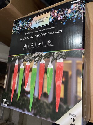 24 Gemmy ''Orchestra of Lights'' Multi-Function Color-Changing LED Icicle Lights