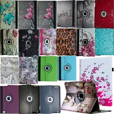 For iPad 10.2" 7th / 8th Generation 360 Rotating Leather Smart Stand Case Cover