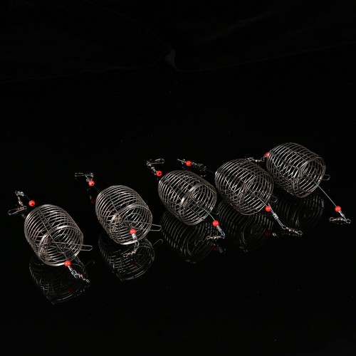 5 PCS Bait Cage Minnow Traps Fishing Charm Rig Basket for Feeder - Picture 4 of 12