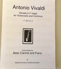 Sonata in F Major by Antonio Vivaldi trans. for Bass Clarinet Piano/Davenport