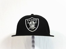 New Era NFL Las Vegas Raiders Cloud Icon Black 59FIFTY Fitted Hat Sz 7 3/4 RARE