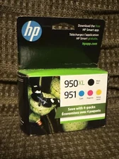 Genuine HP 950XL Black 951 Color Ink Cartridges Sealed Worn Box Exp 5/26