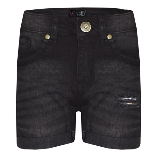 Bambine Pantaloncini Denim Strappato Nero Chino Bermuda Jeans Corto Mezza  Pantaloni 5-13 Y | eBay