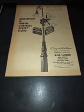 Green Dolphin Street Lana Turner Rare Original 1947 Promo Poster Ad Framed!