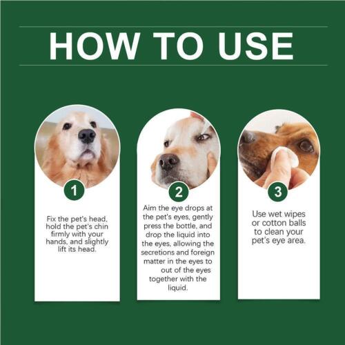 60ml Pet Dog Cat Anti-Inflammatory Eye Drops Tear Stain Conjunctivitis K9K0 - Picture 10 of 12