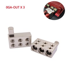 0GA Out x3 Car Audio Gauge Ground Wire Pin Input Wire Reducer Connector Terminal