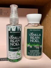Bath Body Works Vanilla Bean Noel Travel Size Fragrance Mist Lotion 3 Fl Oz