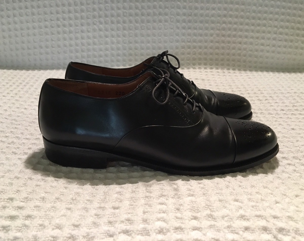 SALVATORE FERRAGAMO 6/1/2 EE Salvatore FERRAGAMO 6.5 EE 2E Wide Black Leather Wingtips  main image 4