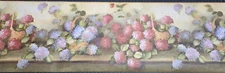 Floral Wallpaper Border Flowers, Baskets Country Wall DecorRY3414B