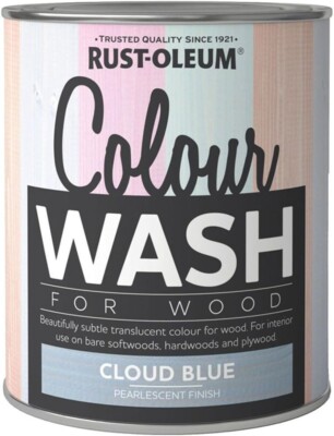 Colour Wash Translucent Paint Cloud Blue Perlglanzmatt für Holzlasur 750ml